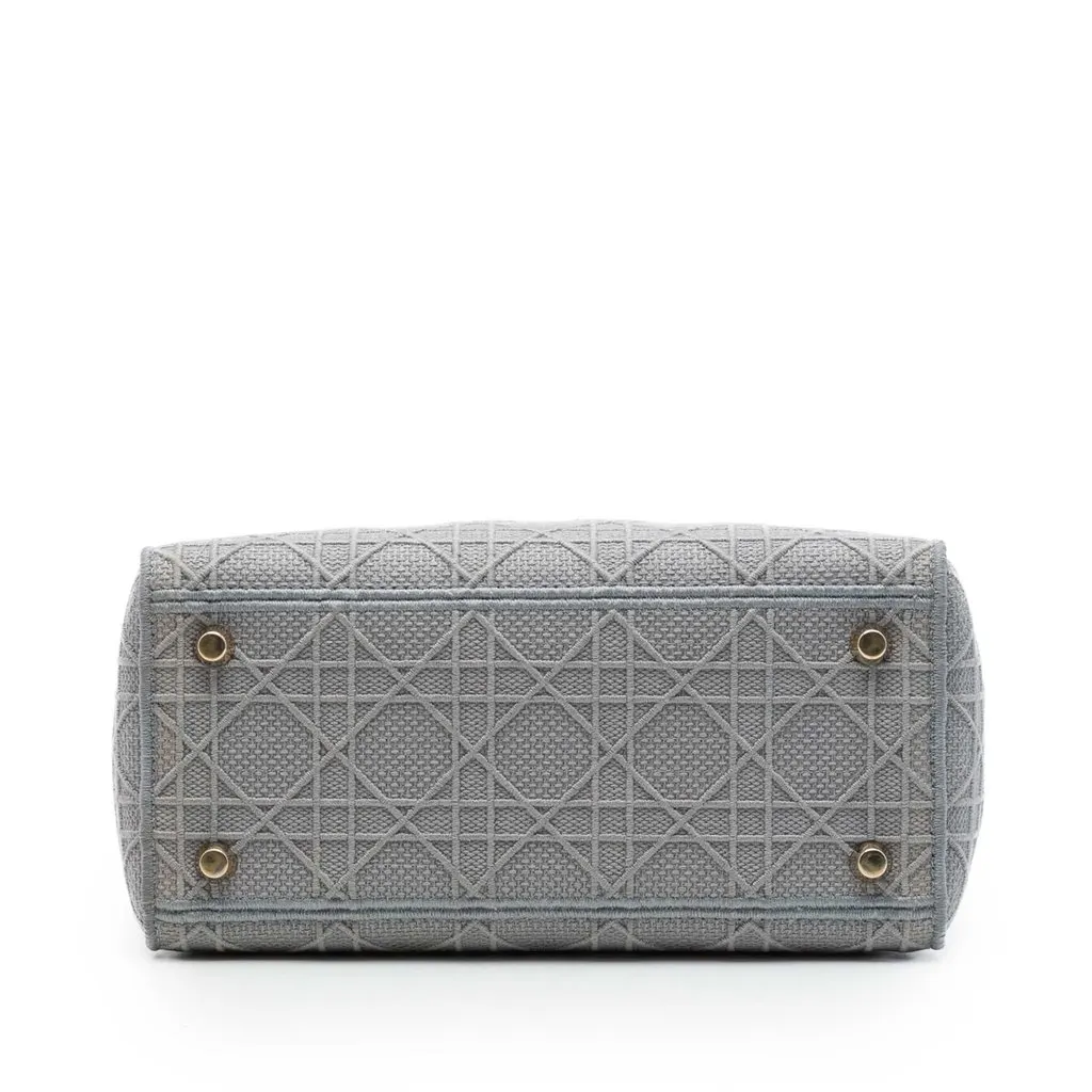 Dior Medium Embroidered Canvas Cannage Lady D Lite MultiColor Canvas Very good - Inside View