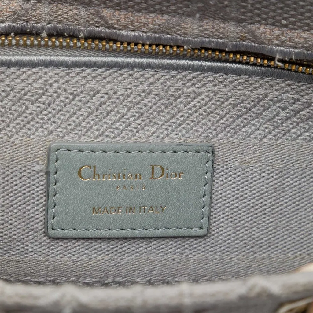 Dior Medium Embroidered Canvas Cannage Lady D Lite MultiColor Canvas Very good - Box View