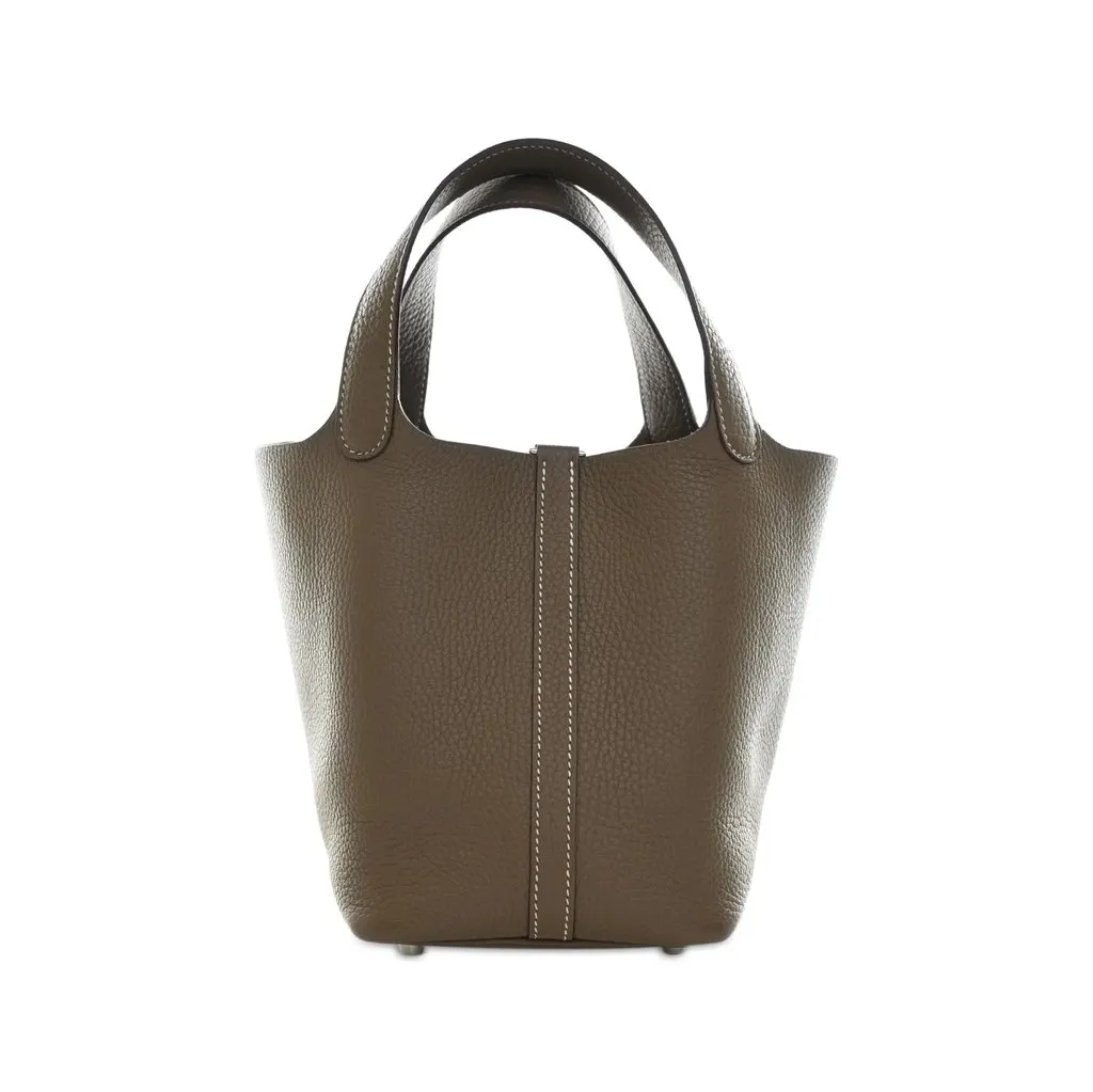 Hermès Clemence Picotin Lock 18 Brown Leather Very good - Back View