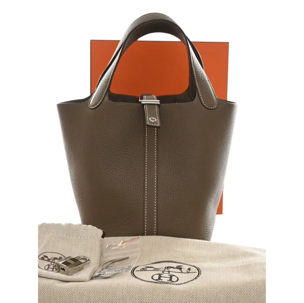 Hermès Clemence Picotin Lock 18 Brown Leather Very good - Box View