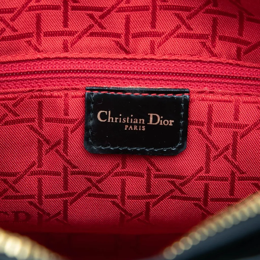 Dior Large Lambskin Cannage Lady Dior Black Leather Very good - Box View