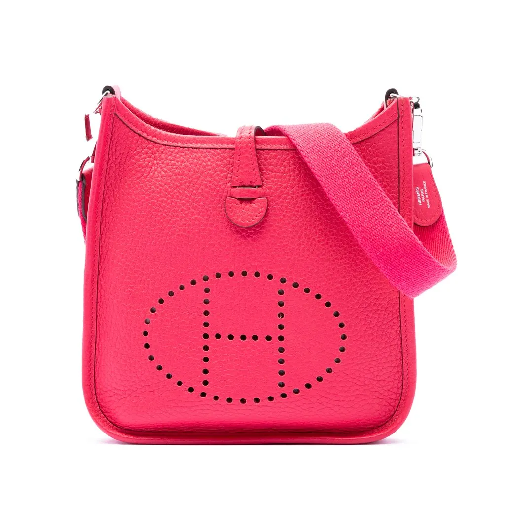 Hermès Clemence Evelyne I TPM Pink Leather Very good - Front View