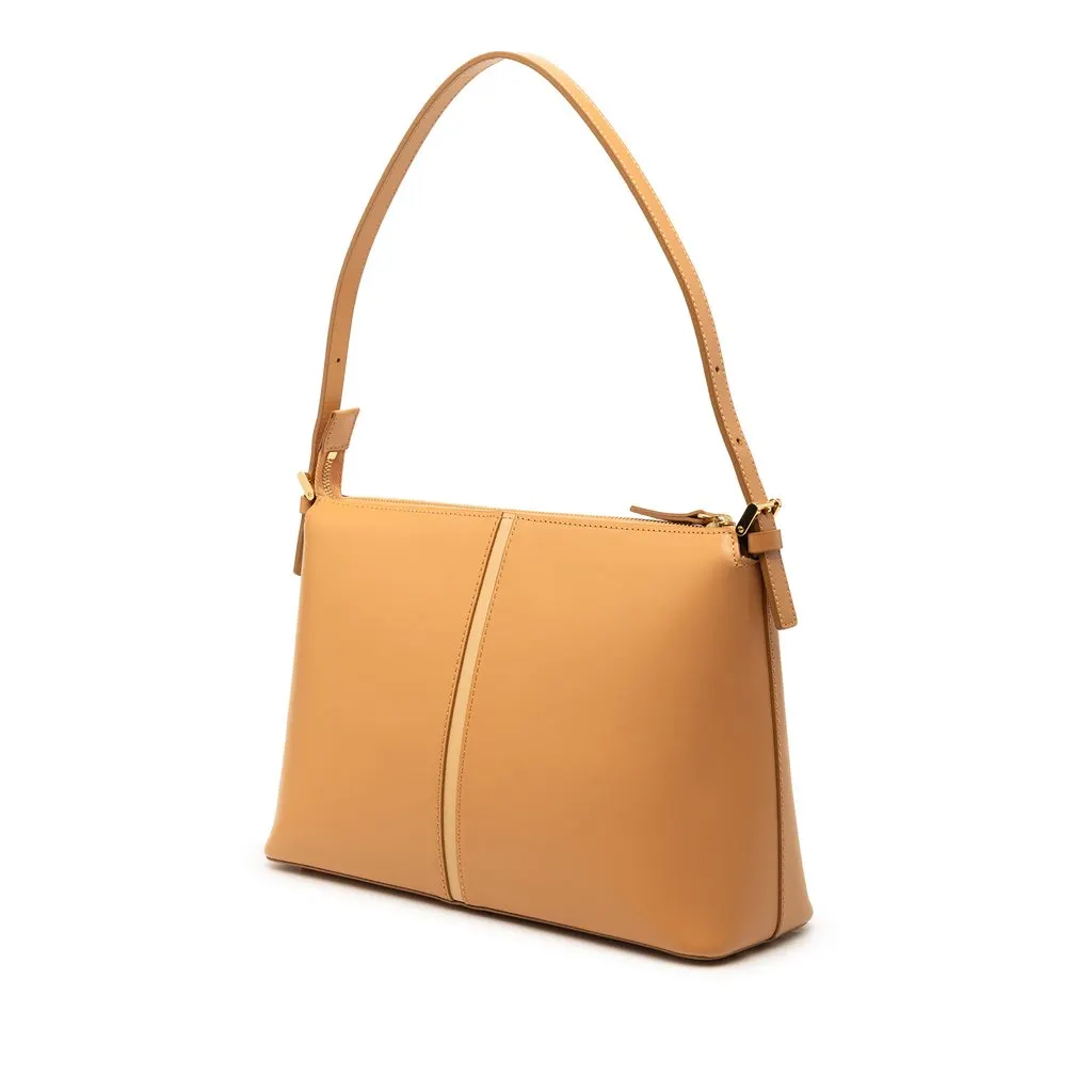 Burberry Leather Shoulder Bag Brown Leather Very good - Back View