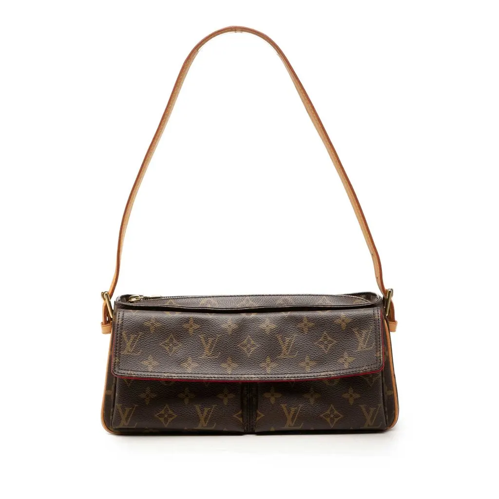 Louis Vuitton Monogram Viva Cite MM Brown Canvas Good - Front View
