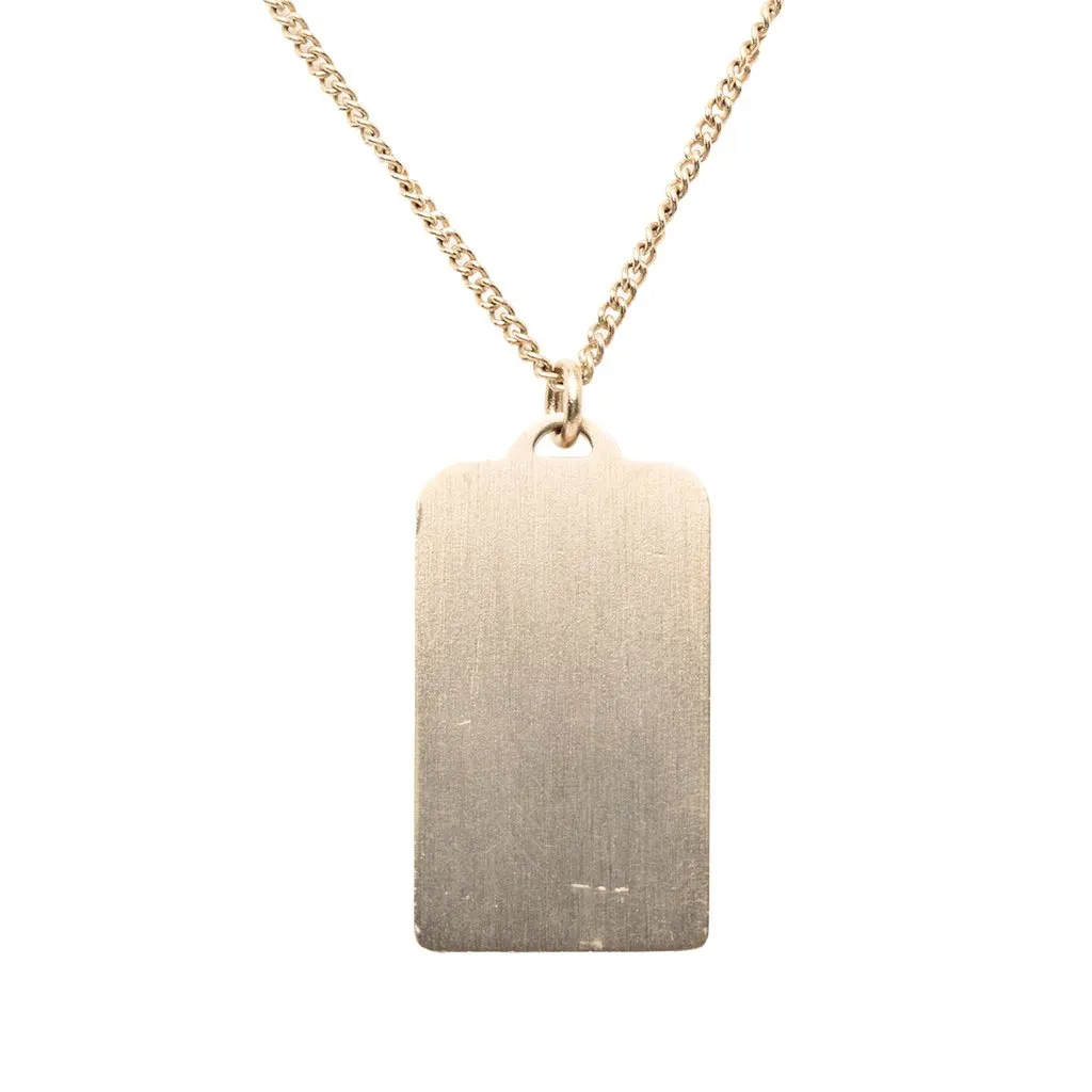 Chanel CC Gold Plated 31 Rue Cambon Dog Tag Pendant Necklace Gold Metal Very good - Inside View