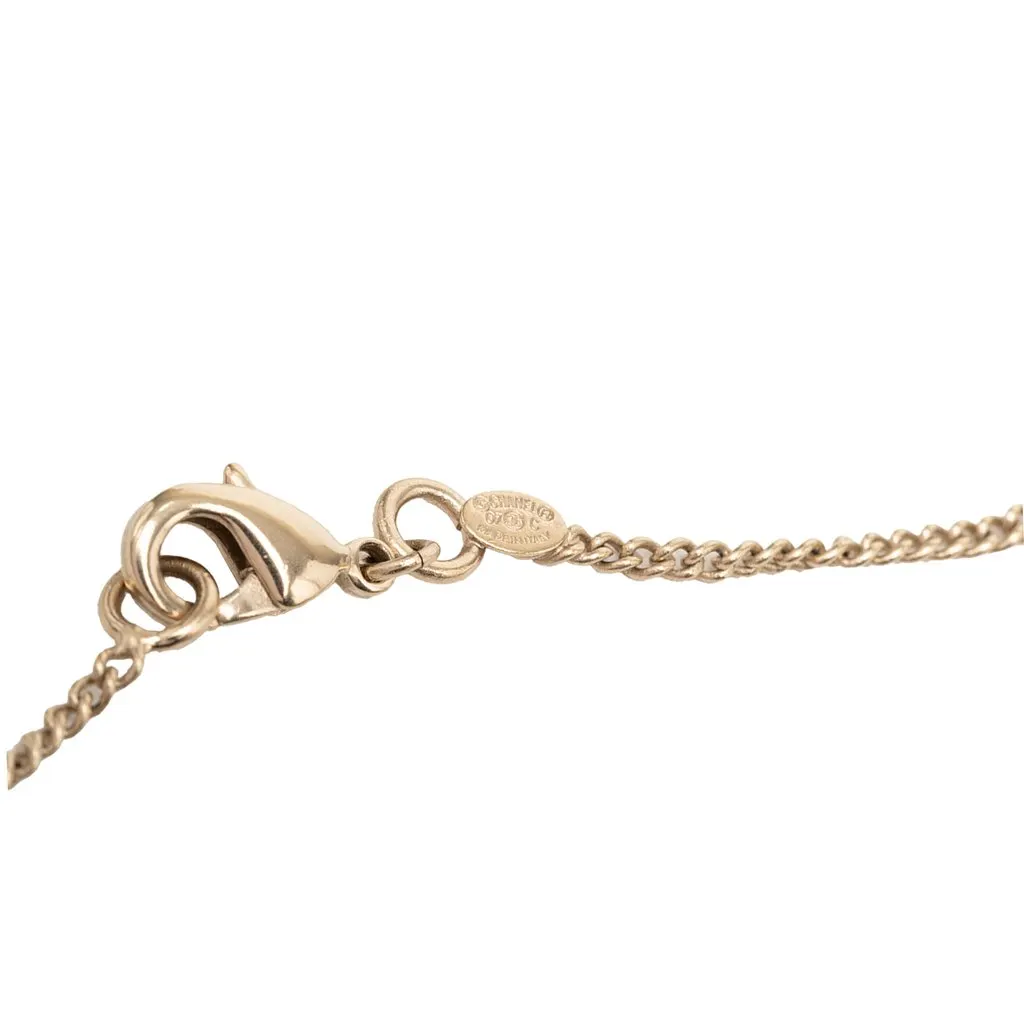 Chanel CC Gold Plated 31 Rue Cambon Dog Tag Pendant Necklace Gold Metal Very good - Box View