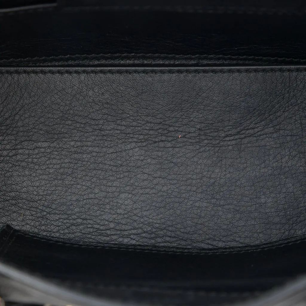 Balenciaga Mini Leather Papier A4 Zip Around Tote Black Leather Good - Model View