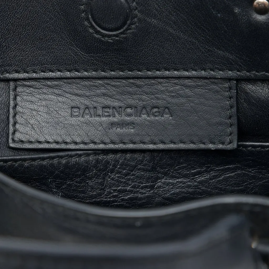 Balenciaga Mini Leather Papier A4 Zip Around Tote Black Leather Good - Box View