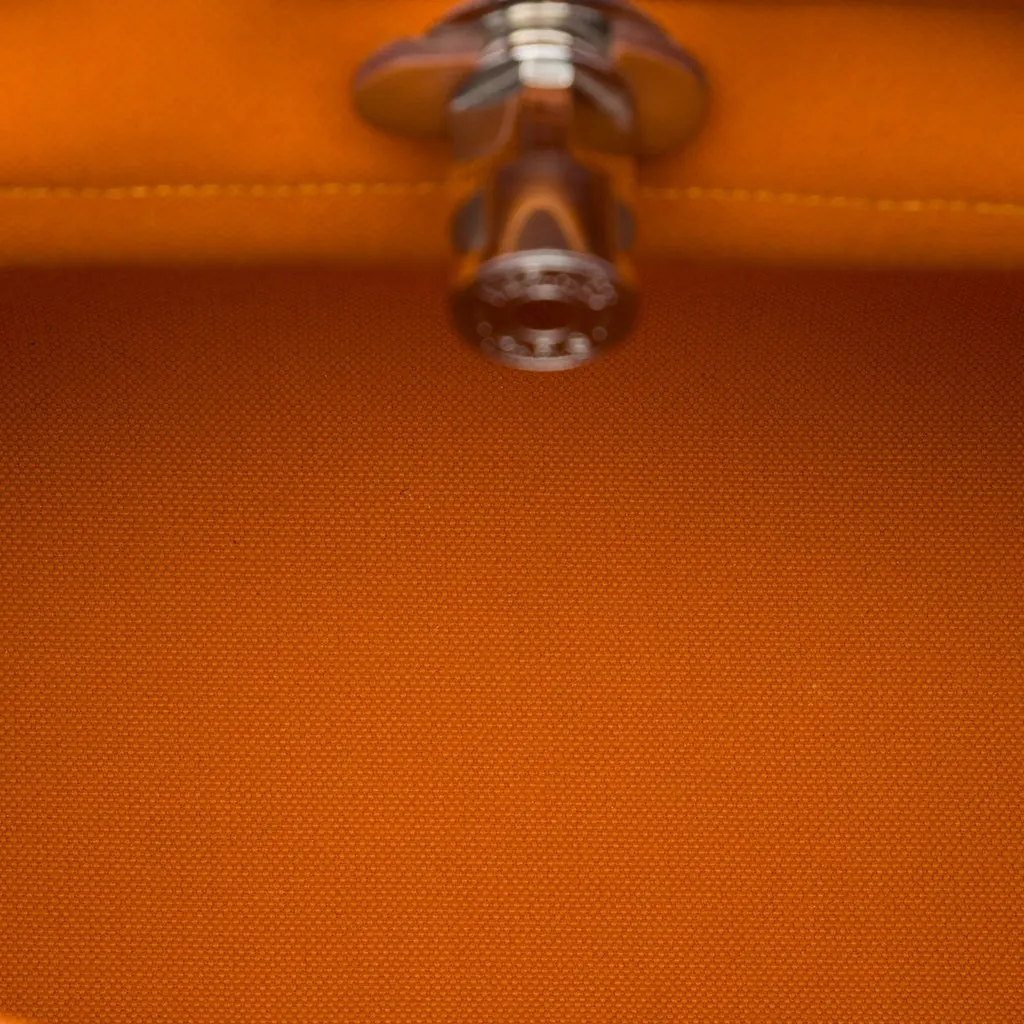 Hermès Toile Herbag Zip 31 Orange Canvas Very good - Model View
