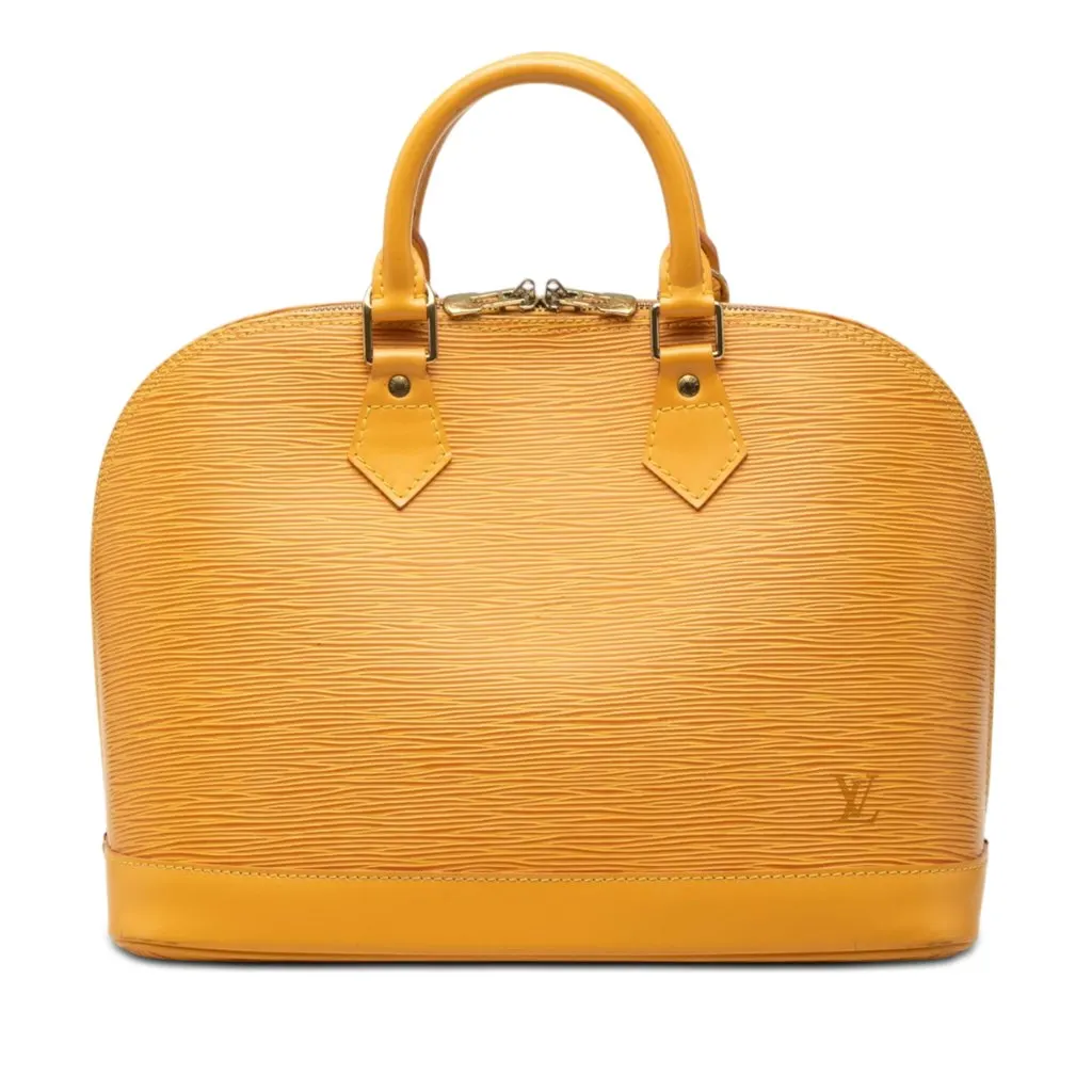 Louis Vuitton Epi Alma PM Yellow Leather Very good - Front View