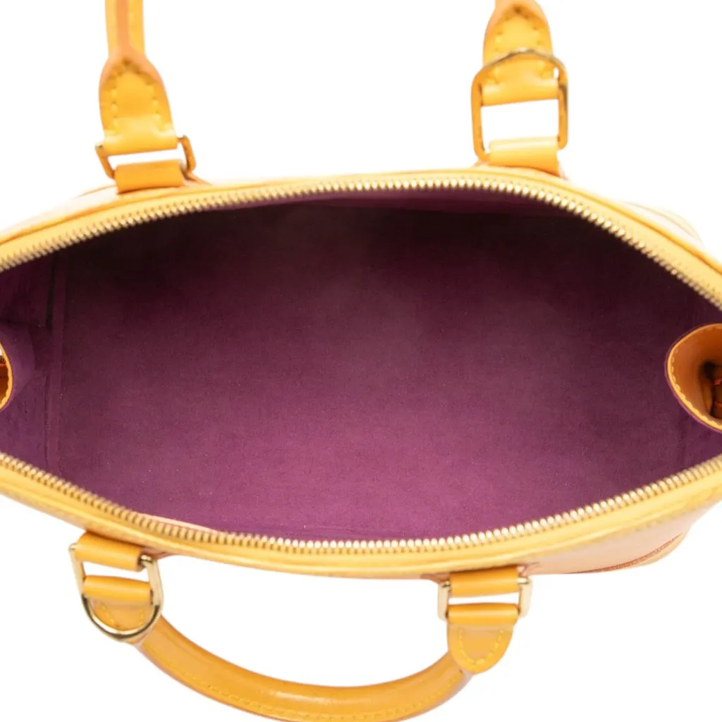 Louis Vuitton Epi Alma PM Yellow Leather Very good - Model View