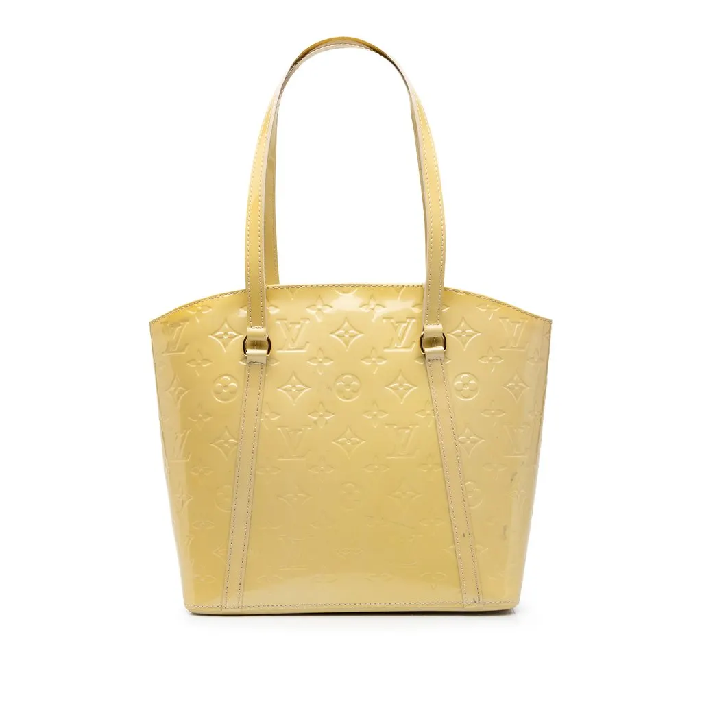 Louis Vuitton Monogram Vernis Avalon MM Beige Leather Very good - Front View