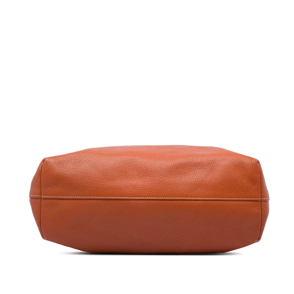 Prada Vitello Daino Open Convertible Tote Orange Leather Very good - Inside View