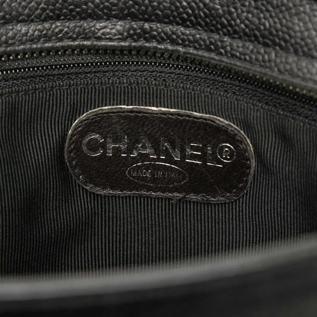 Chanel Triple CC Caviar Tote Black Leather Good - Box View