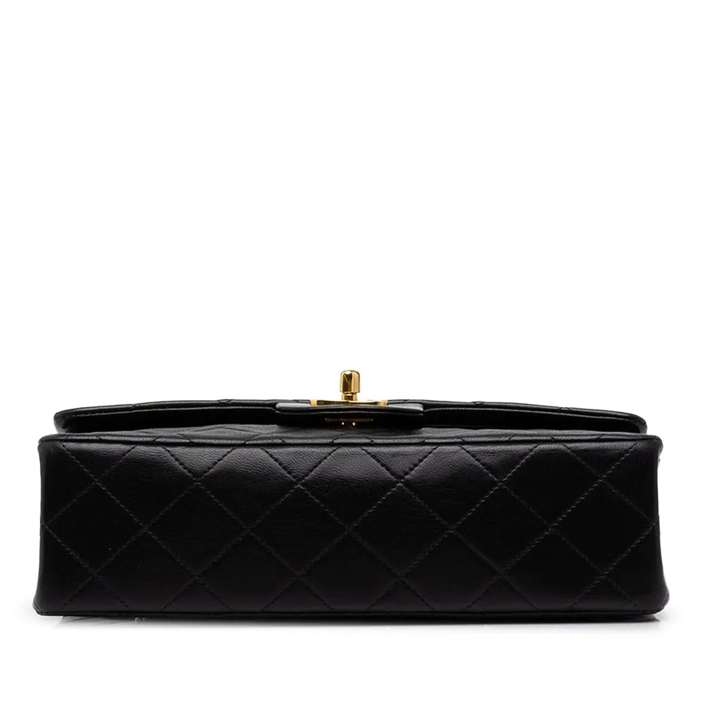 Chanel Small Classic Lambskin Double Flap Black Leather Good - Inside View