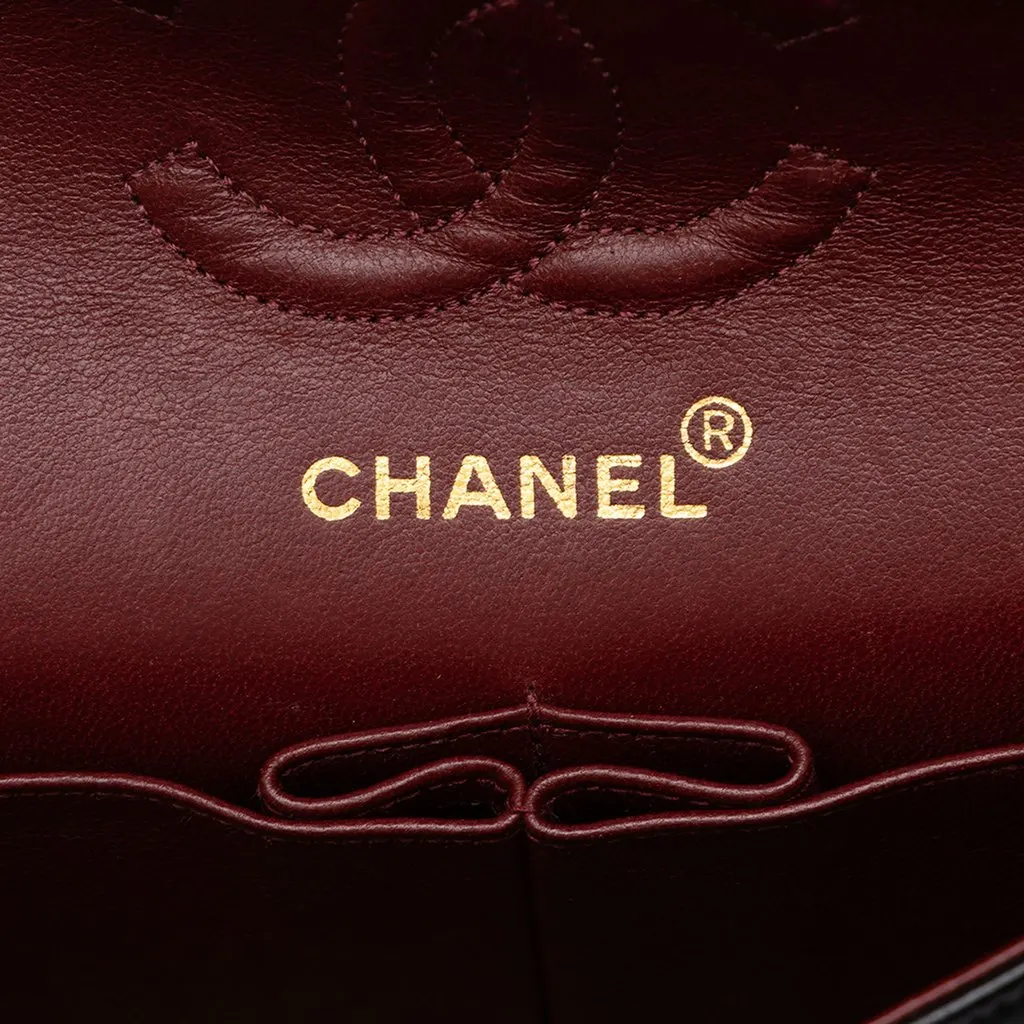 Chanel Small Classic Lambskin Double Flap Black Leather Good - Box View