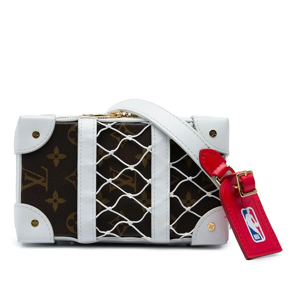 Louis Vuitton NBA Monogram Soft Trunk Phone Bag Brown Very good - Front View
