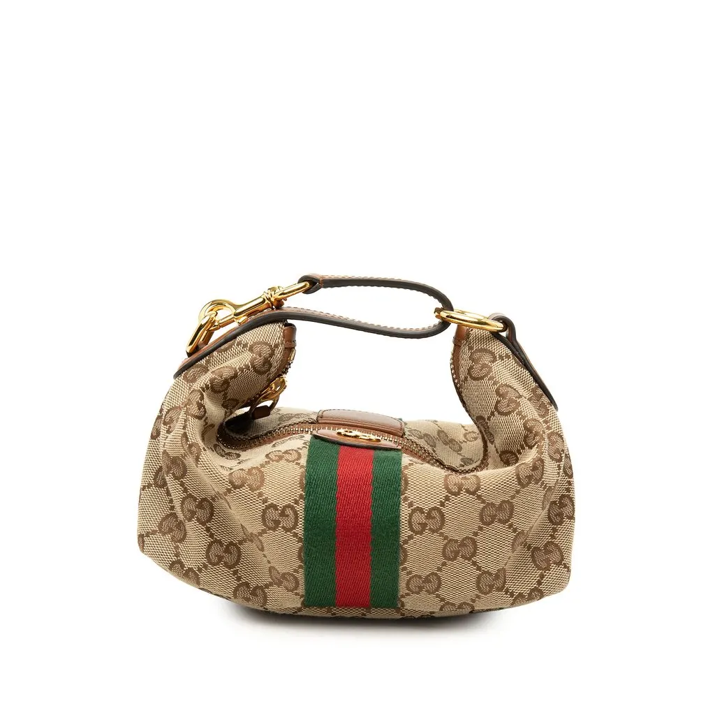 Gucci Mini GG Canvas Web Vanity Beige Canvas Good - Front View