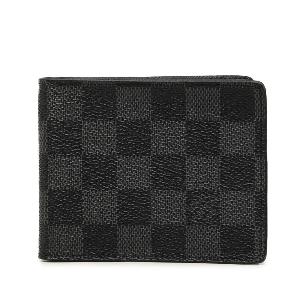 Louis Vuitton Damier Graphite Pince Card Holder Black Very good - Front View