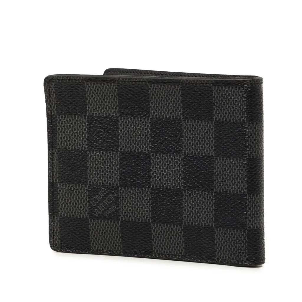 Louis Vuitton Damier Graphite Pince Card Holder Black Very good - Back View