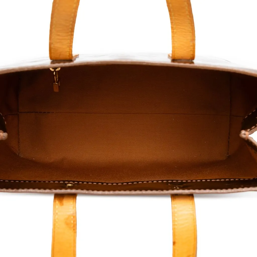 Louis Vuitton Monogram Vernis Reade PM Brown Leather Good - Model View