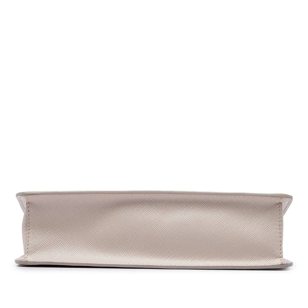 Prada Mini Saffiano Lux Shoulder Bag Beige Leather Very good - Inside View