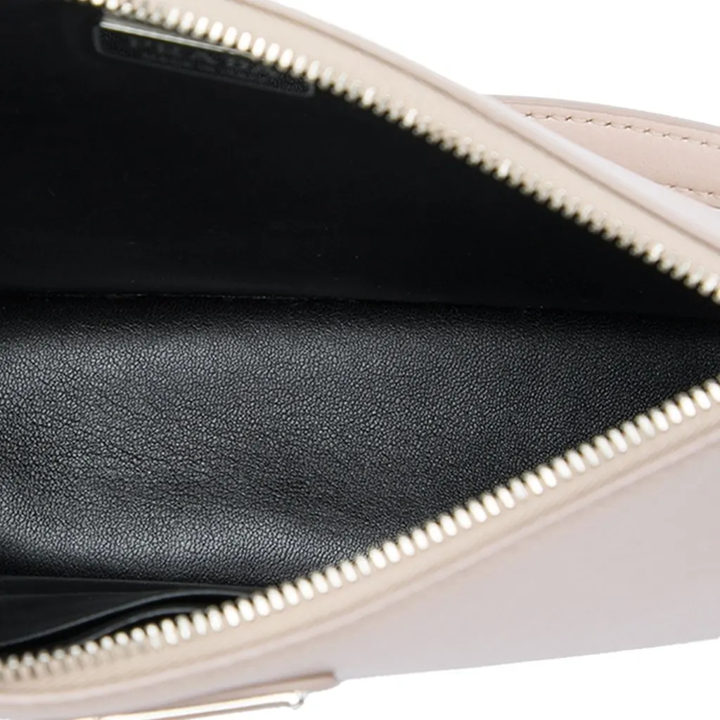 Prada Mini Saffiano Lux Shoulder Bag Beige Leather Very good - Model View