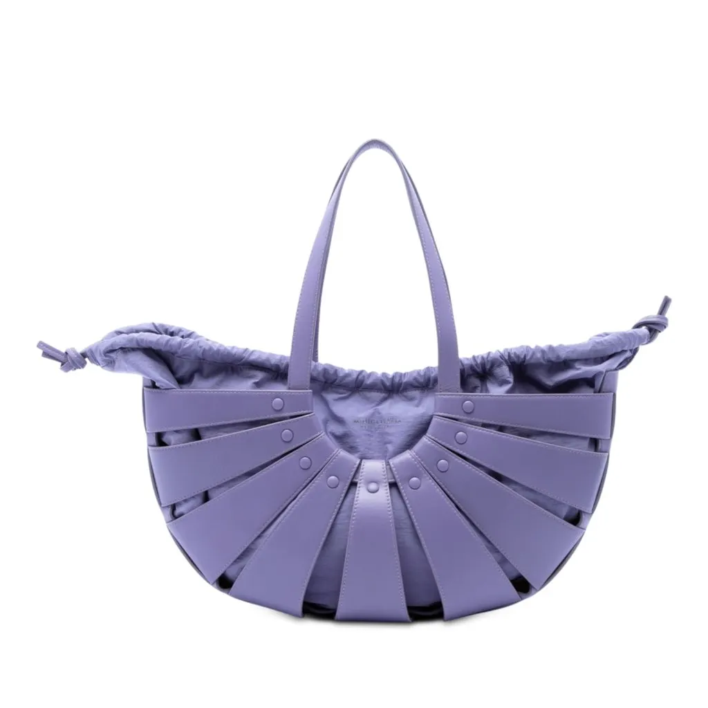 Bottega Veneta Medium Calfskin The Shell Satchel Purple Leather Very good - Front View