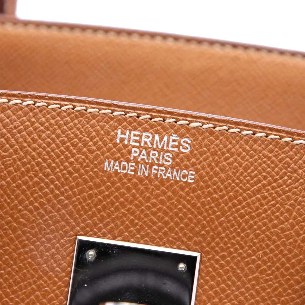 Hermès Epsom Birkin Retourne 35 Brown Leather Very good - Box View