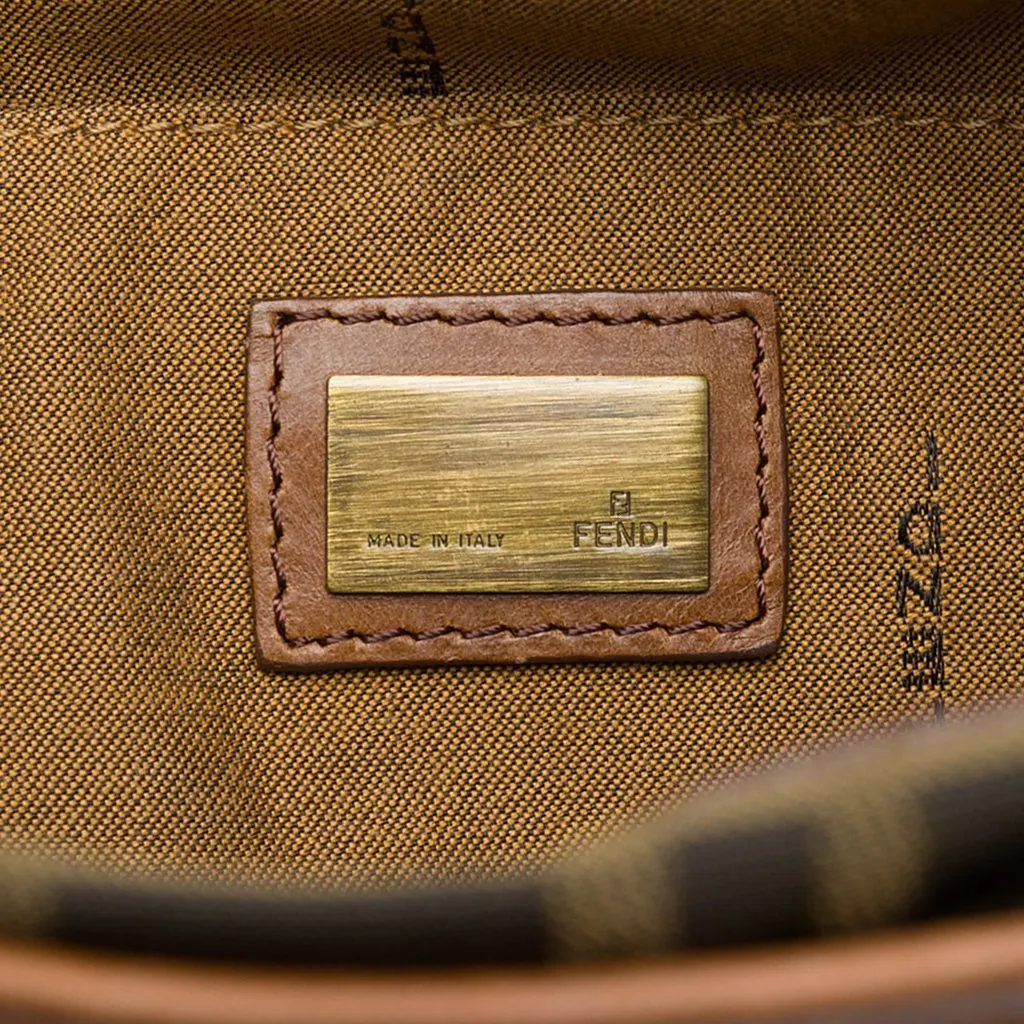 Fendi Zucca Canvas Crossbody Brown Very good - Box View