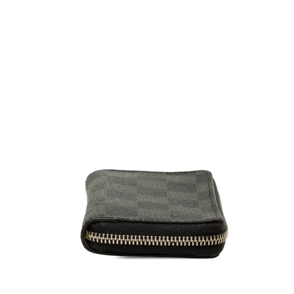 Louis Vuitton Damier Graphite Zippy Coin Purse Black Canvas Good - Inside View