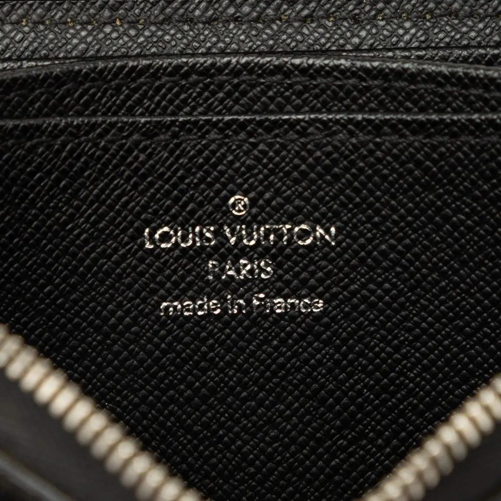Louis Vuitton Damier Graphite Zippy Coin Purse Black Canvas Good - Box View