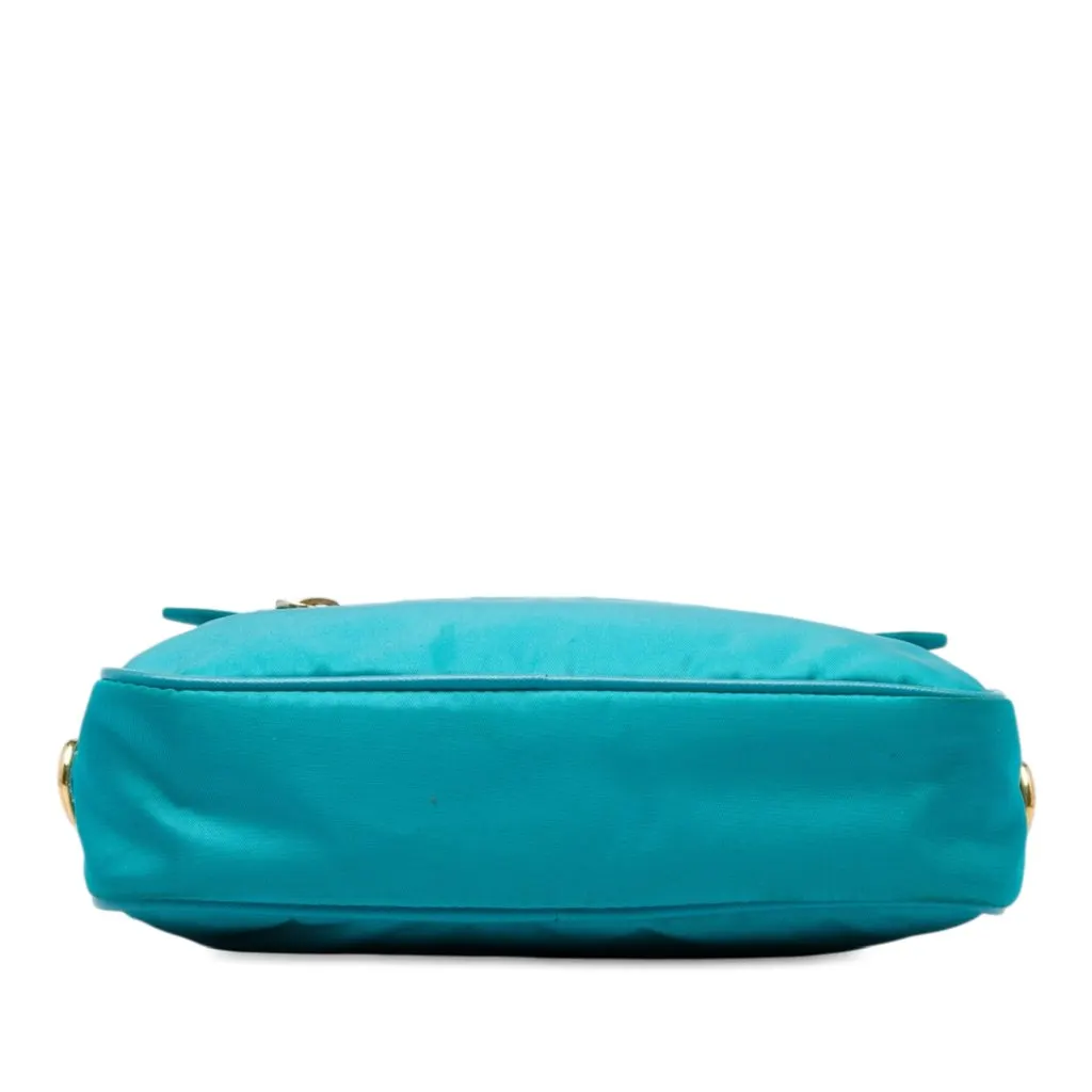 Prada Saffiano Trimmed Tessuto Camera Bag Blue Polyamide Very good - Inside View