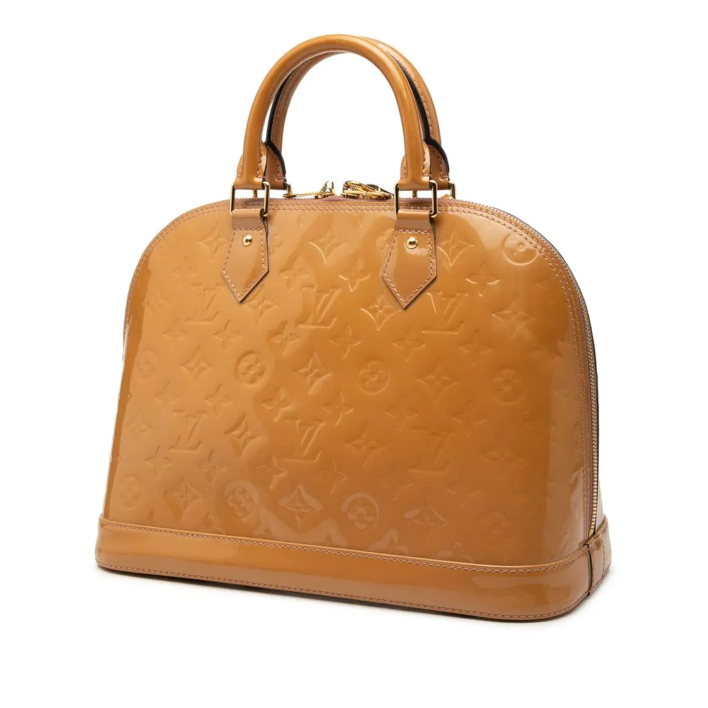 Louis Vuitton Monogram Vernis Alma PM Brown Leather Very good - Back View