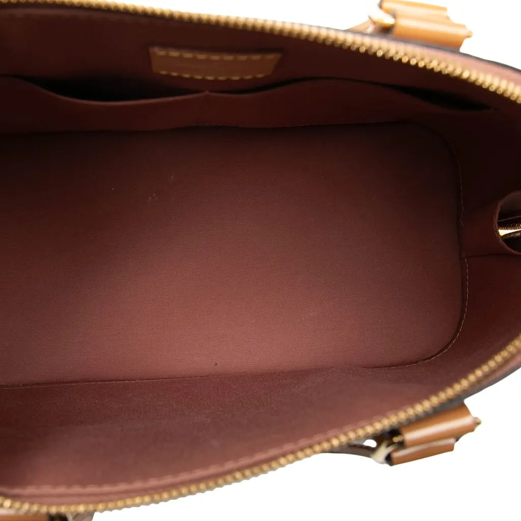 Louis Vuitton Monogram Vernis Alma PM Brown Leather Very good - Model View