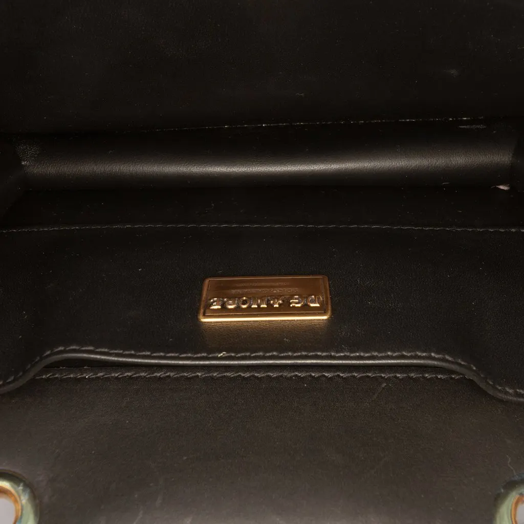 Dolce & Gabbana Calfskin DG Amore Crossbody Black Leather Good - Model View
