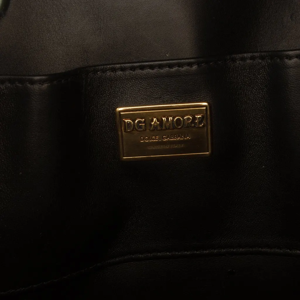 Dolce & Gabbana Calfskin DG Amore Crossbody Black Leather Good - Box View
