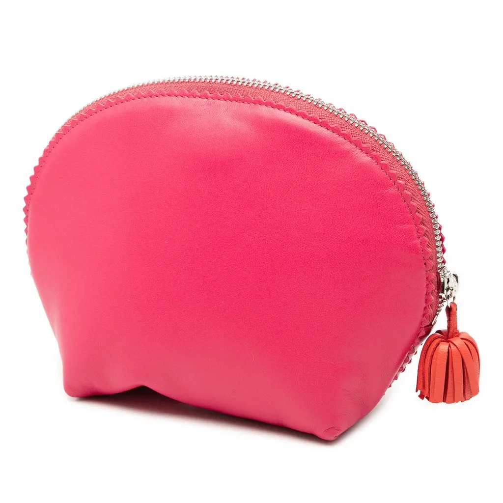 Loewe Nappa Anagram Cosmetic Pouch Pink Leather Very good - Back View
