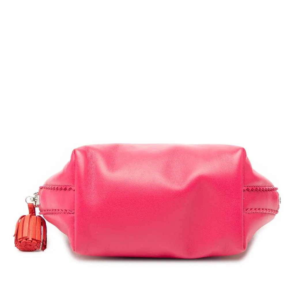 Loewe Nappa Anagram Cosmetic Pouch Pink Leather Very good - Inside View