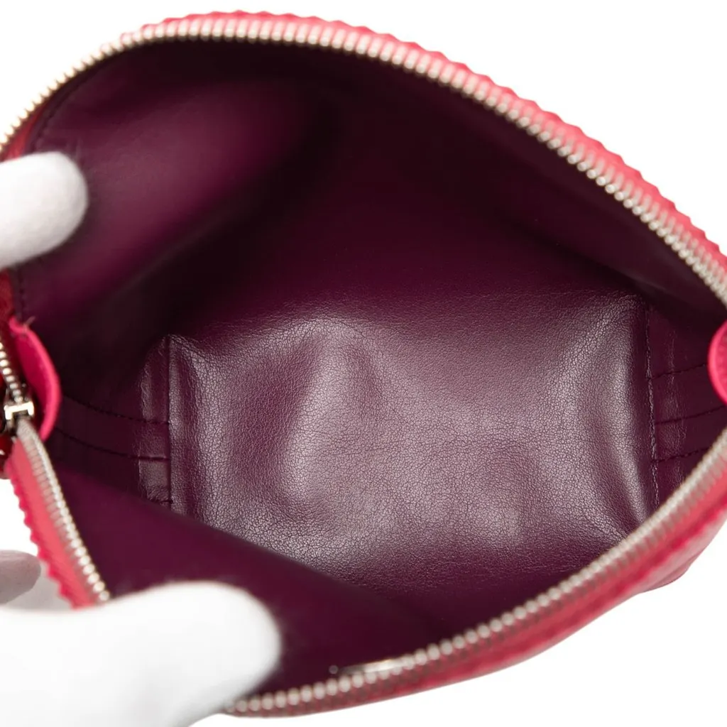Loewe Nappa Anagram Cosmetic Pouch Pink Leather Very good - Model View