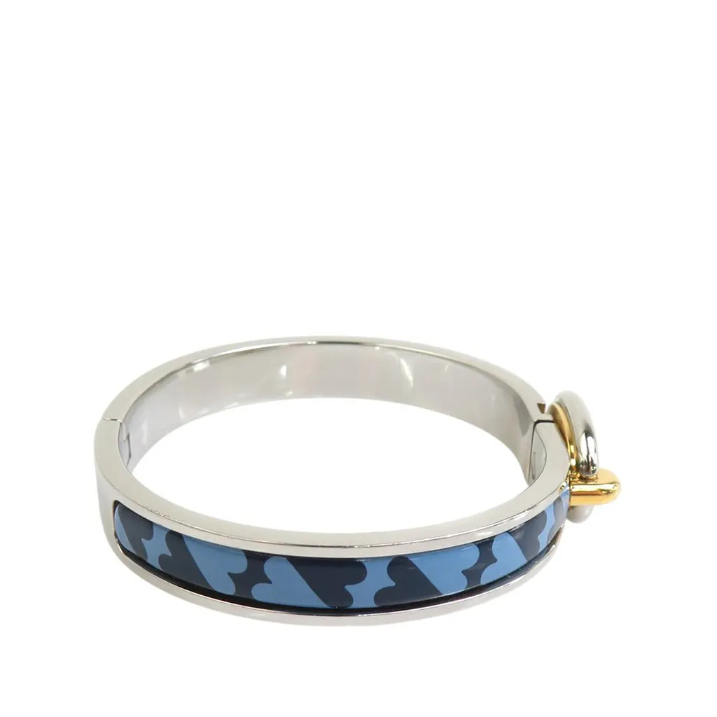 Hermès Enamel Mini Clic Chaine D Ancre Bracelet PM Blue Enamel Very good - Box View