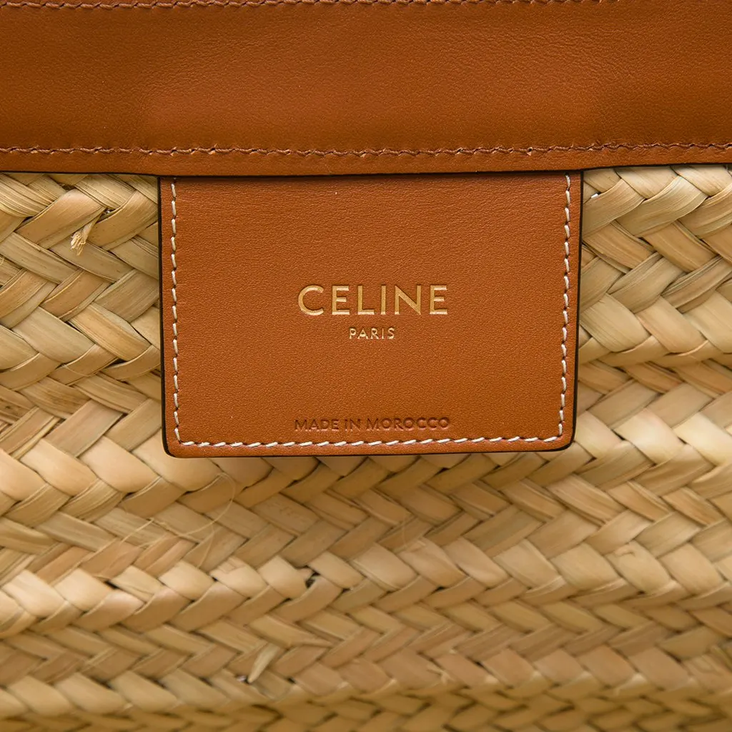 Celine Large Raffia Classic Studded Panier Tote Beige Very good - Box View