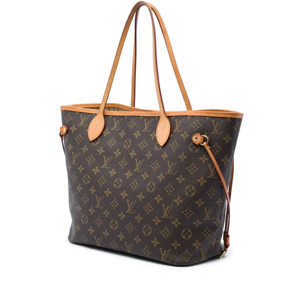 Louis Vuitton Monogram Neverfull MM Brown Canvas Very good - Back View