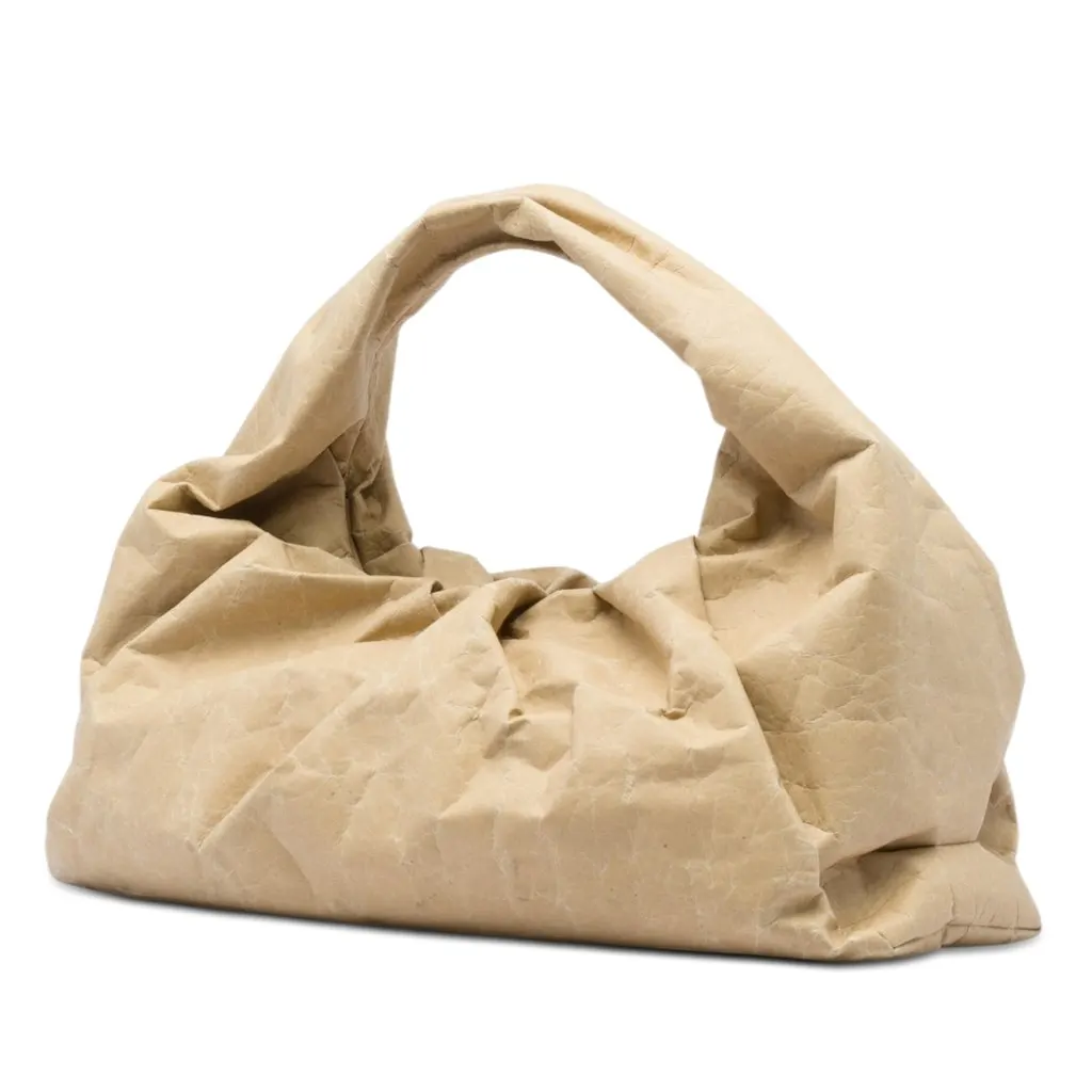 Bottega Veneta Large Kraft Paper The Shoulder Pouch Beige Very good - Back View