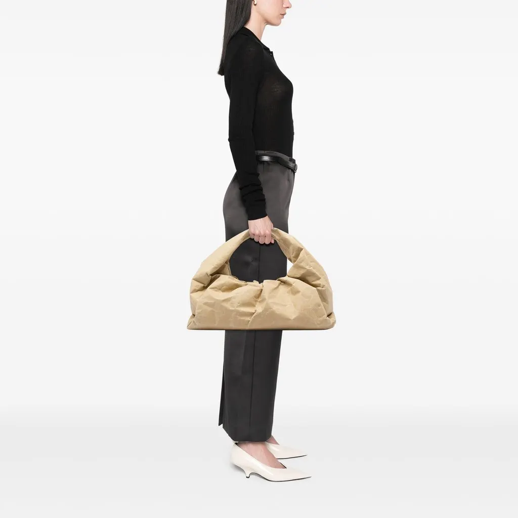 Bottega Veneta Large Kraft Paper The Shoulder Pouch Beige Very good - Box View
