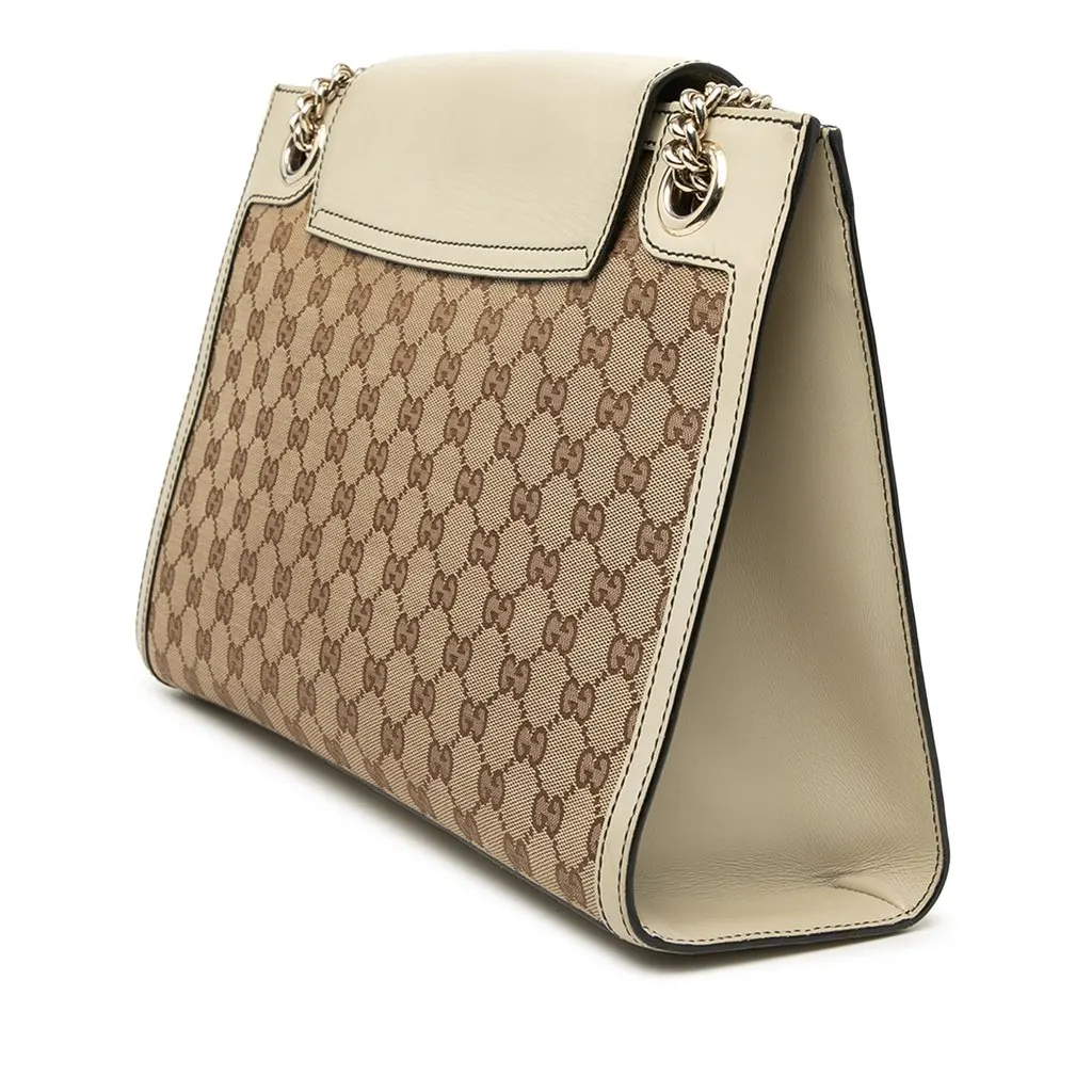 Gucci Large GG Canvas Emily Shoulder Bag Beige Very good - Back View