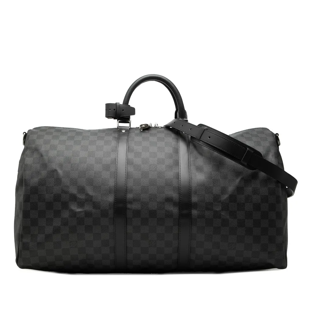 Louis Vuitton Damier Graphite Keepall Bandouliere 55 Black Very good - Front View