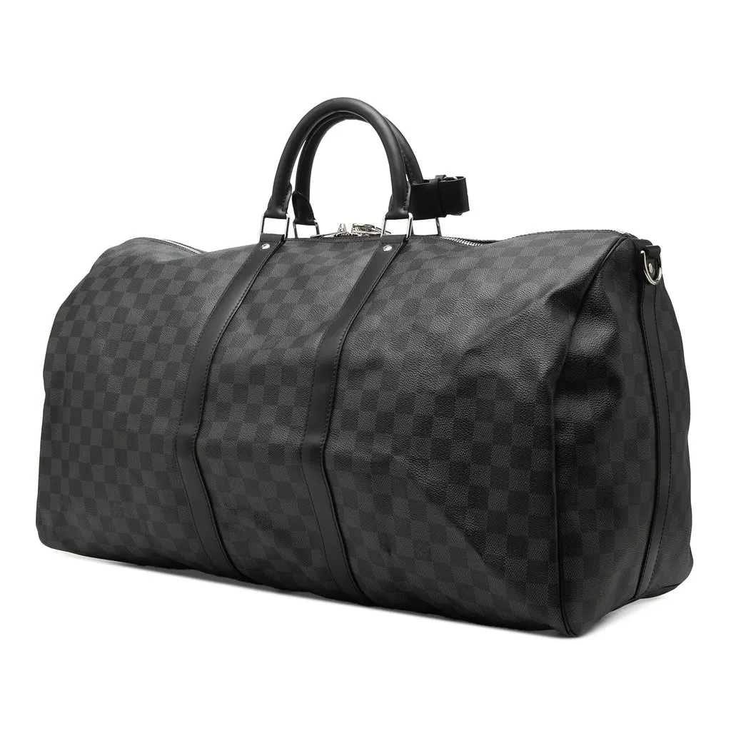 Louis Vuitton Damier Graphite Keepall Bandouliere 55 Black Very good - Back View