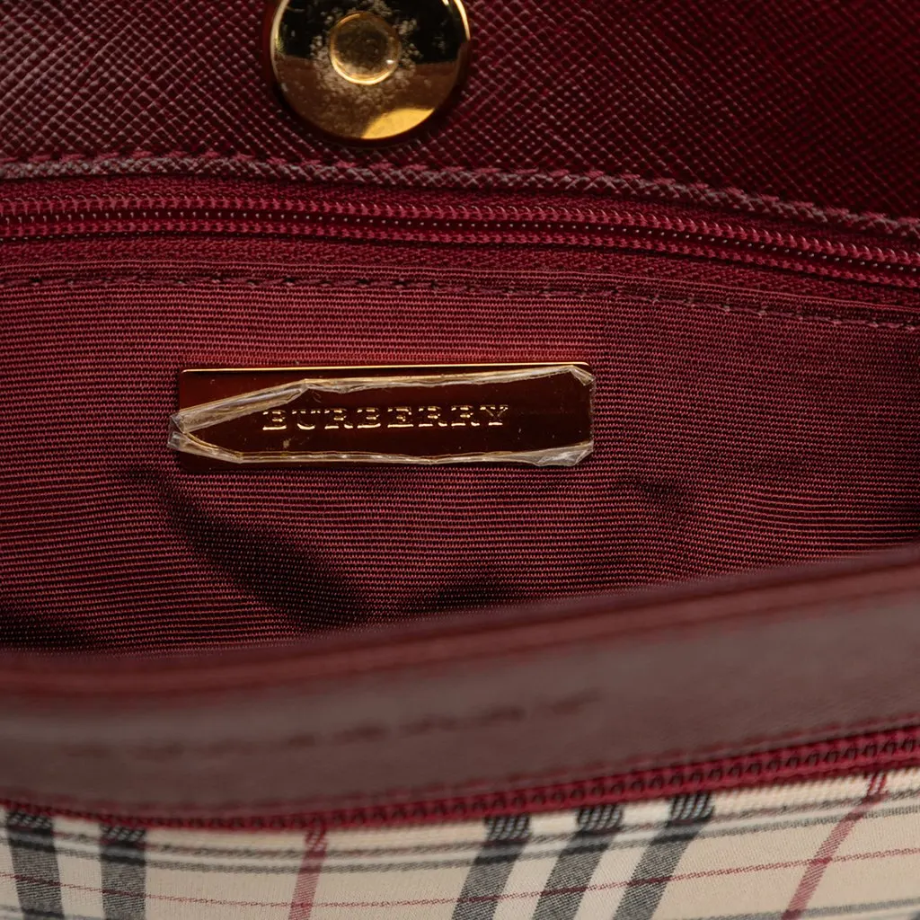 Burberry House Check Canvas Crossbody Beige Very good - Box View