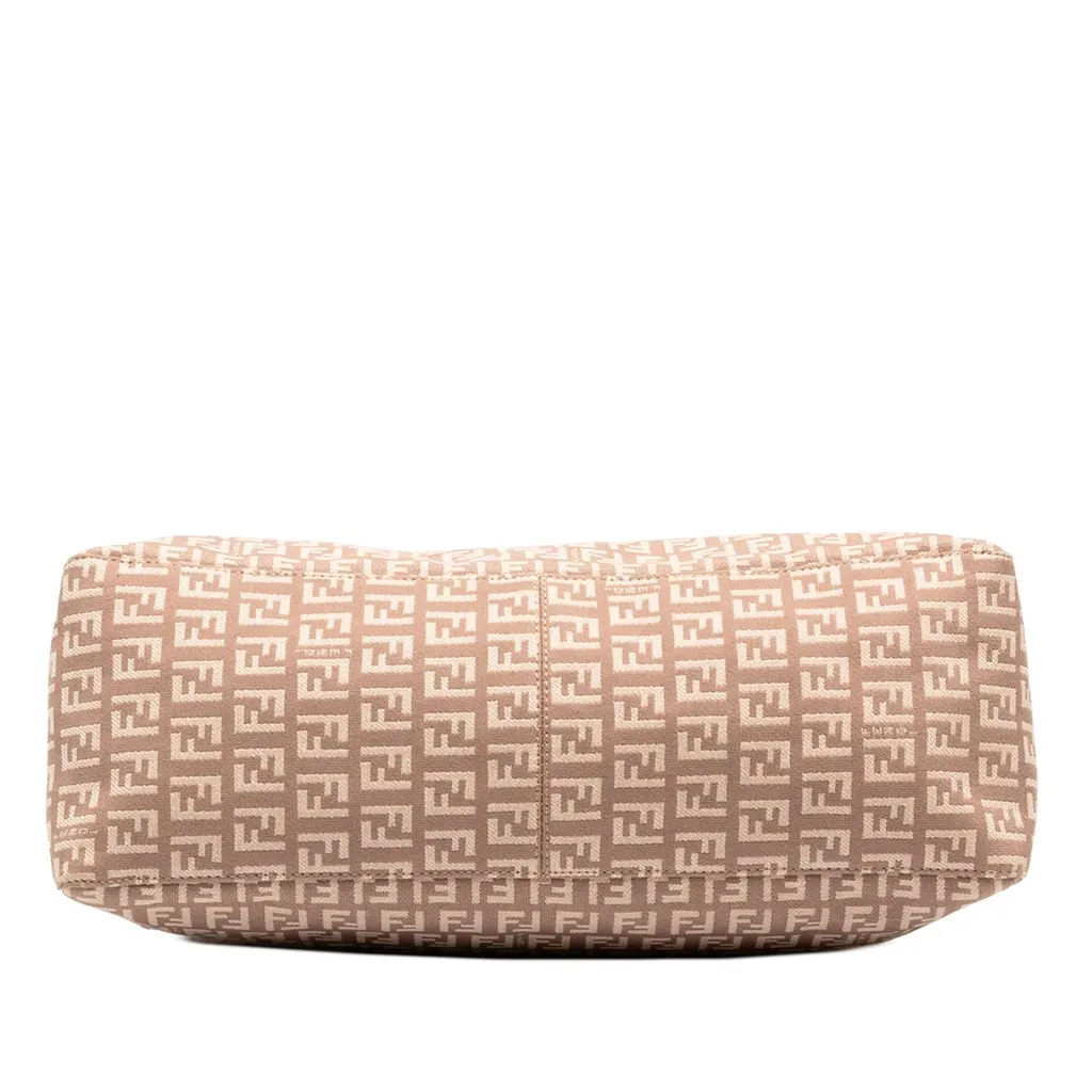 Fendi Zucchino Canvas Tote Pink Canvas Good - Inside View